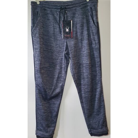 Spyder Active Mens XL Heather Gray Jogger Athletic Sports Pants Zip Pockets NWT - Picture 1 of 12